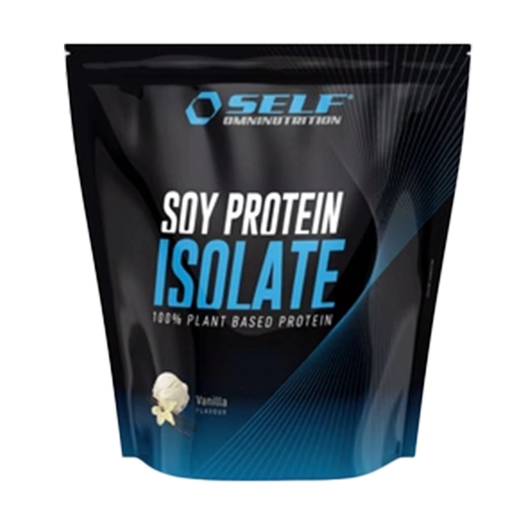 Self Omninutrition Soy Protein 1 kg proteinpulver i en svart och blå påse för smaken Vanilla., bild 2 av 2