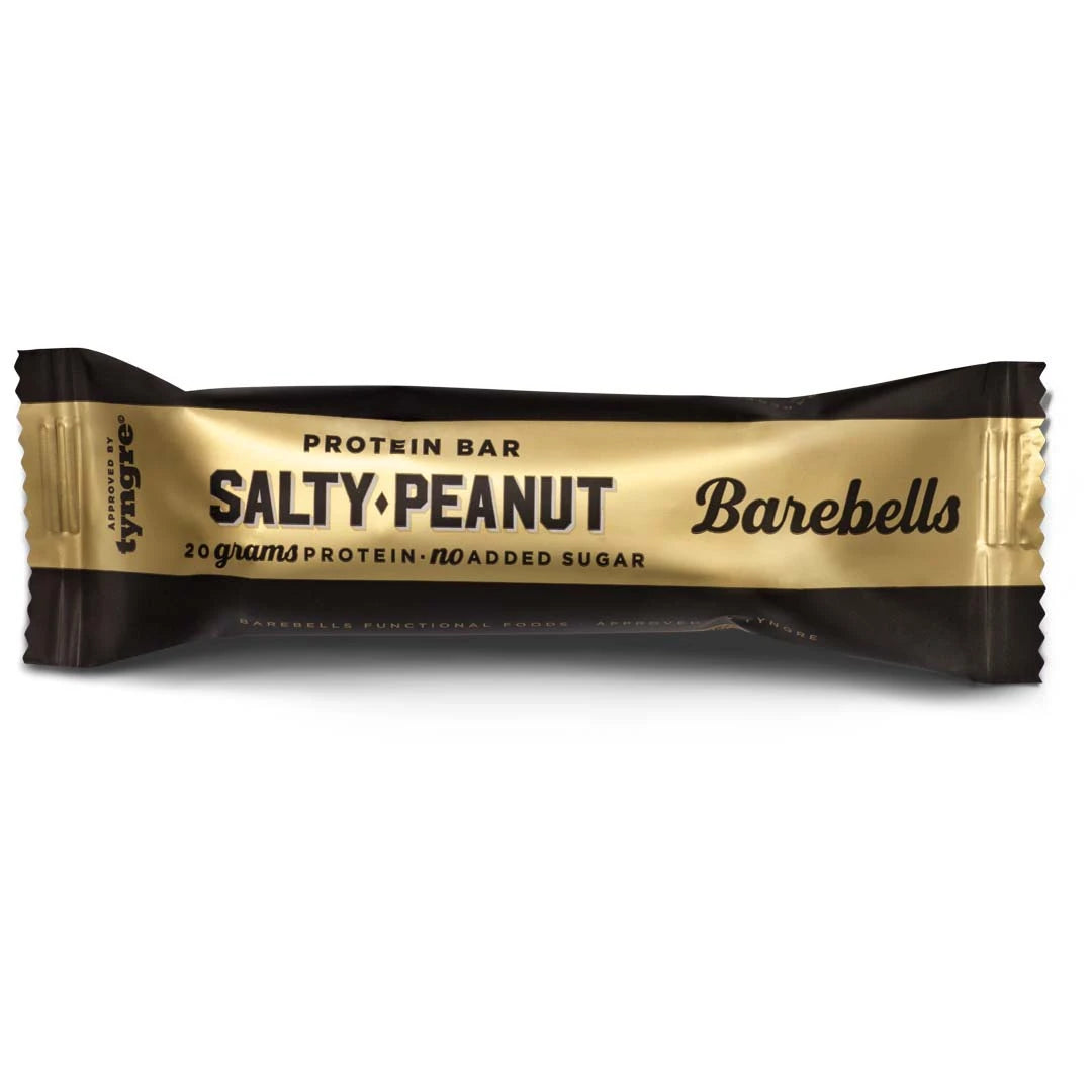 Barebells Soft protein bar 55 g i en svart och guldig förpackning för smaken Salty Peanut., bild 19 av 21