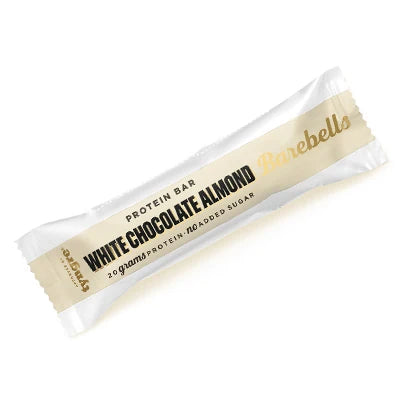 Barebells Soft protein bar 55 g i en vit och beige förpackning för smaken White Chocolate Almond., bild 20 av 21