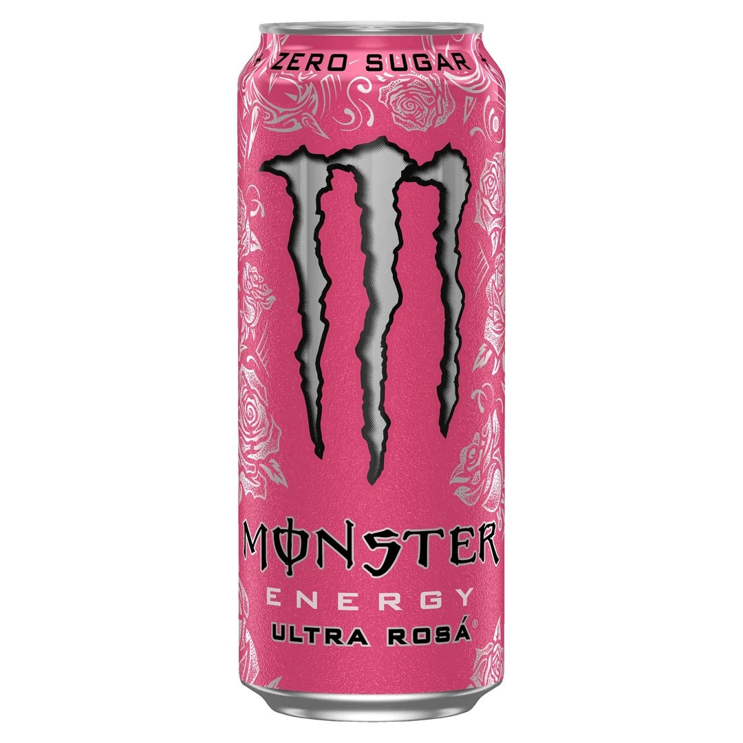 Monster Energy 500 ml i en rosa burk med silvriga detaljer för den sockerfria smaken Ultra Rosá., bild 6 av 20