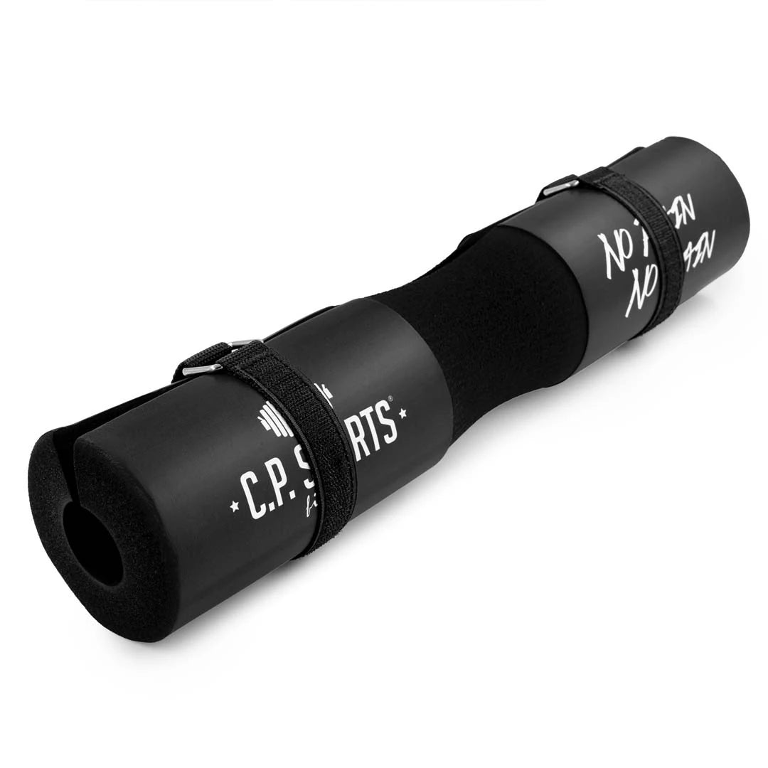 C.P. Sports Barbell Pad Ø 10 cm Black, ett svart nackskydd i skum för skivstång med fästremmar., bild 1 av 1