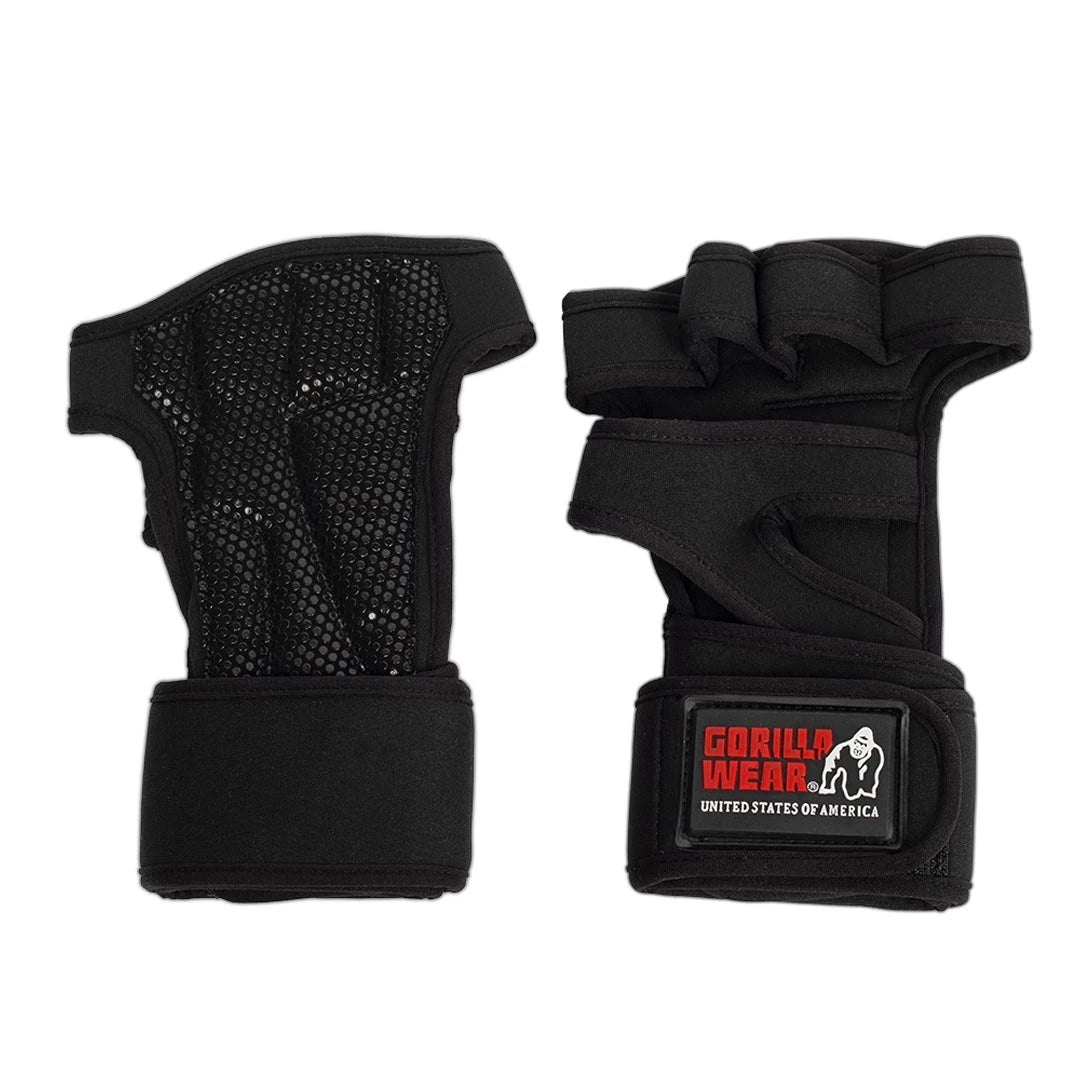 Gorilla Wear Yuma Weightlifting Workout Gloves Black, svarta träningshandskar med luftig design och handledsstöd., bild 7 av 7