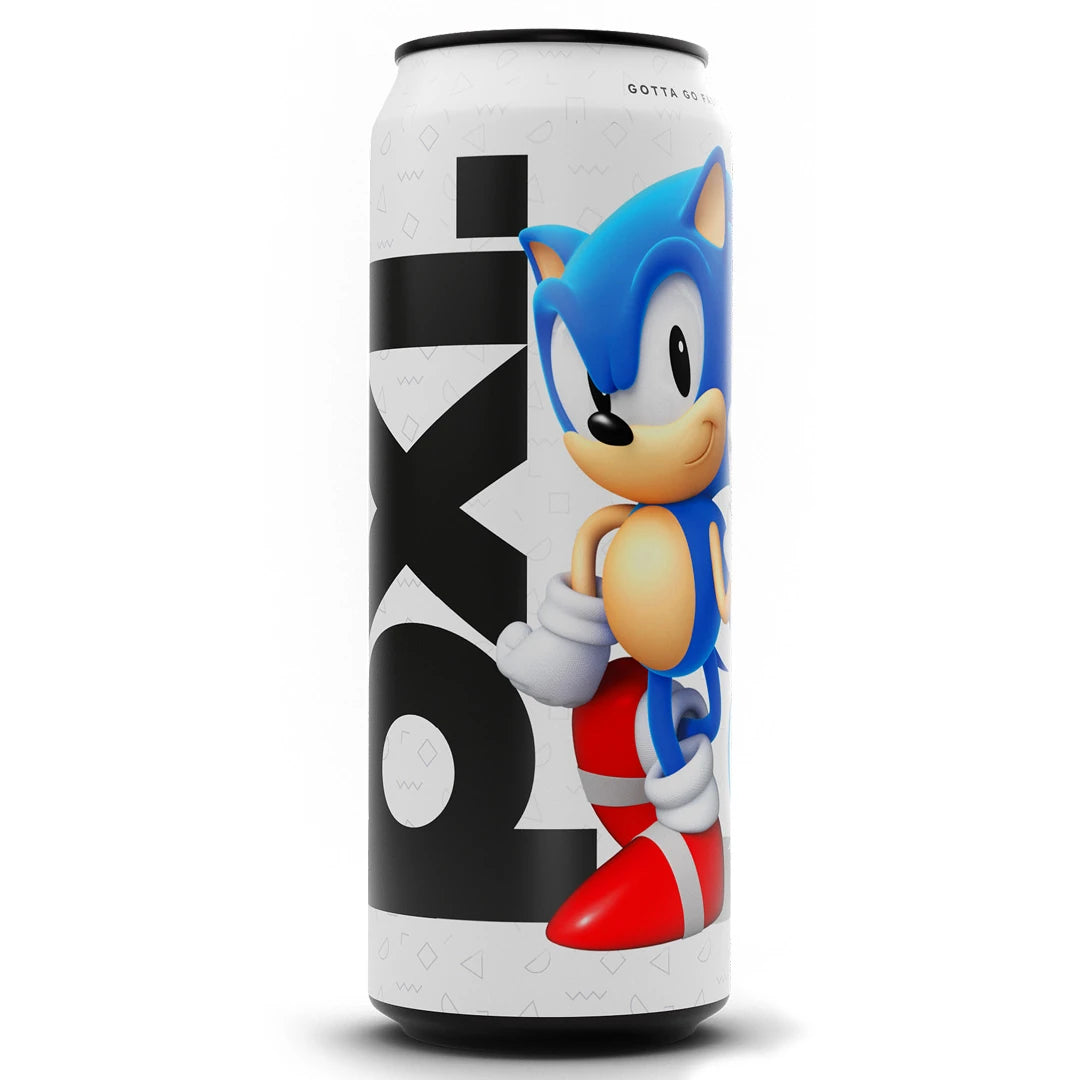 PXL Energy Final Fantasy 500 ml i en vit burk med motiv av Sonic the Hedgehog för smaken Sonic Cola., bild 7 av 8