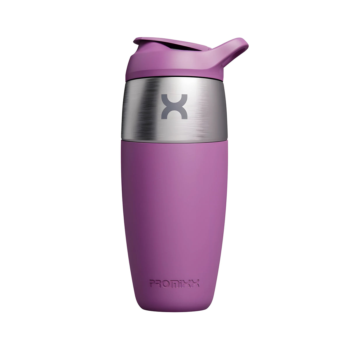 ProMixx Pursuit Single Wall Steel 950 ml shaker i rostfritt stål och lila silikon för färgen Lilac.