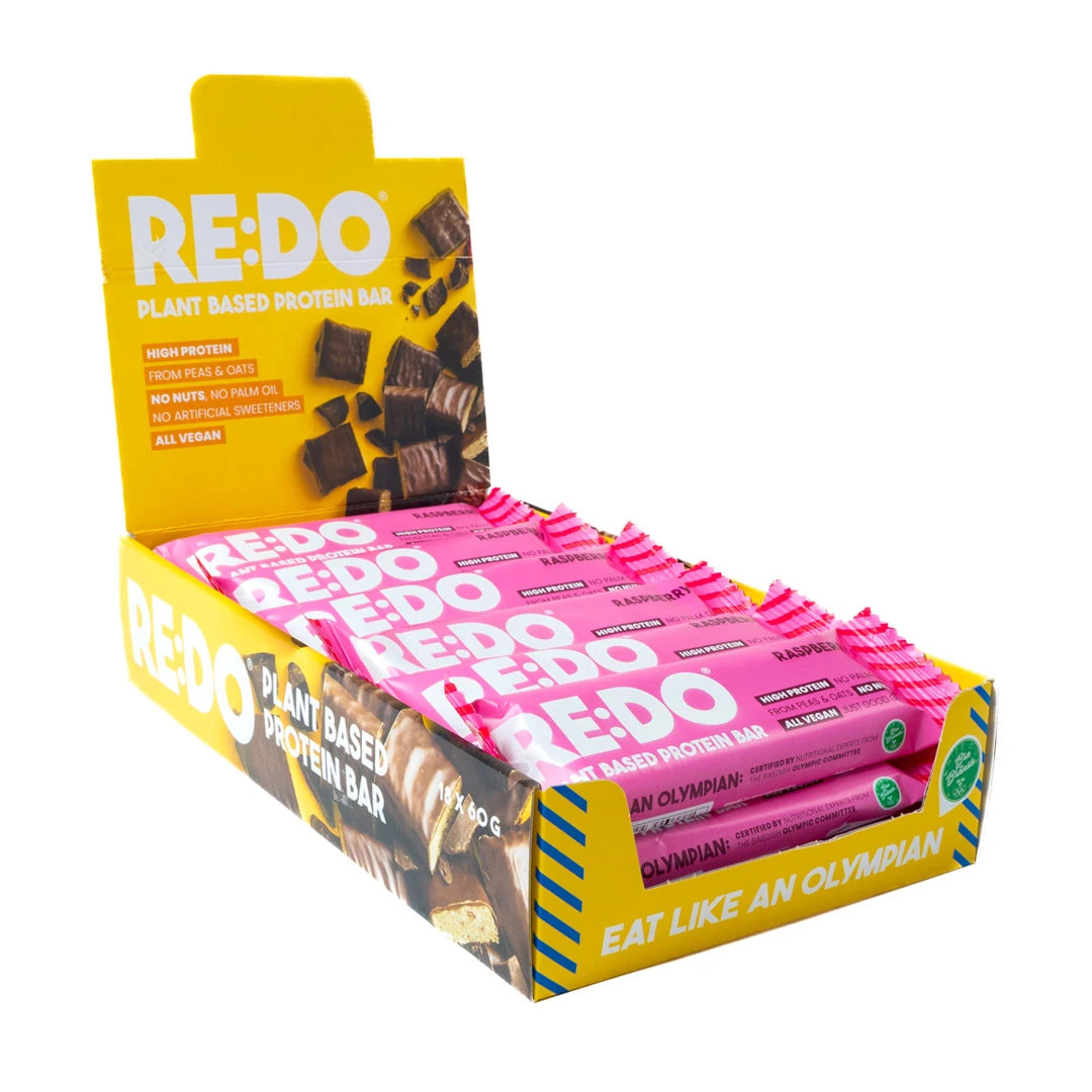 18 x REDO Bar 60 g Raspberry Rules SUPER DEAL
