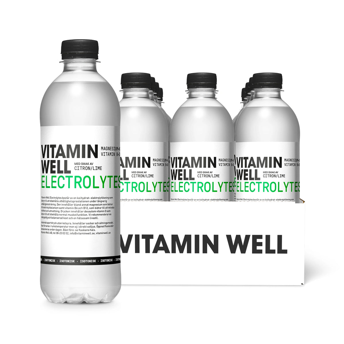 12 x Vitamin Well Electrolytes 500 ml Citron/Lime, bild 1 av 1