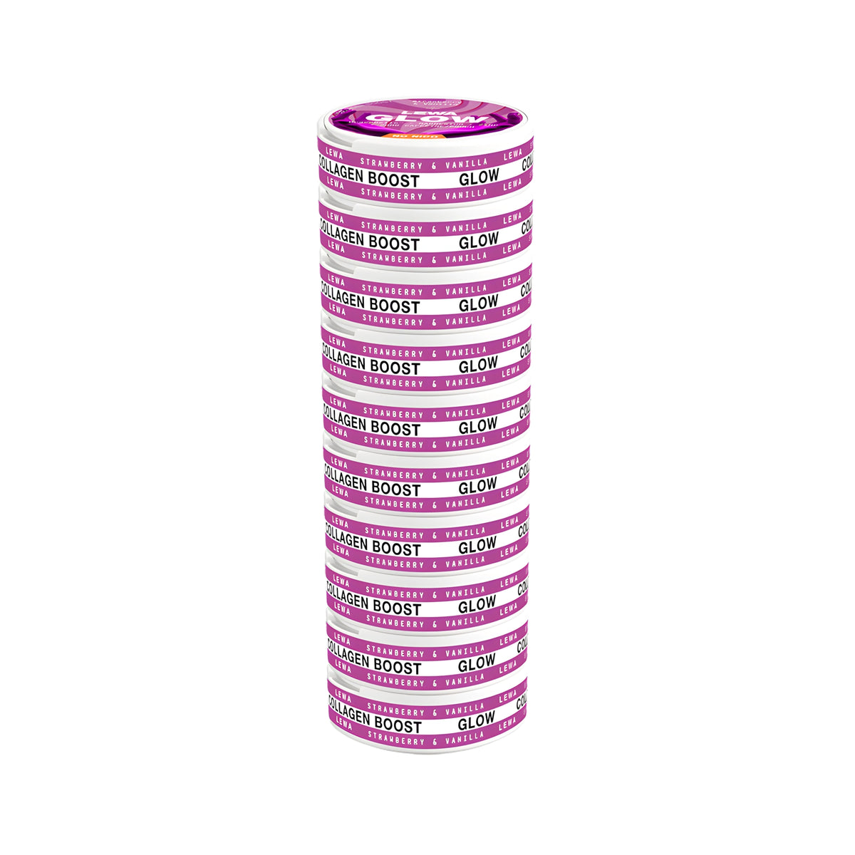 10 x LEWA Glow No Nico Strawberry/Vanilla, bild 1 av 1