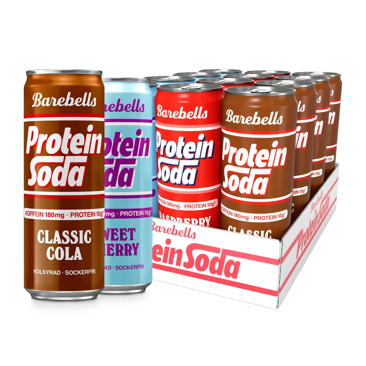 12 x Barebells Protein Soda 355 ml Mixflak