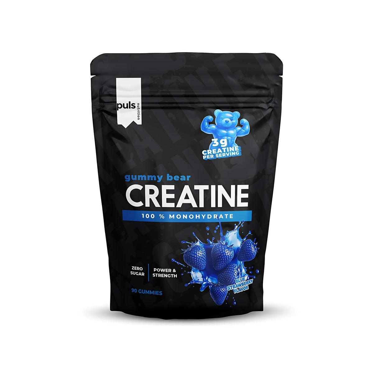 Puls Nutrition Creatine Gummies 90 pcs Blue Strawberry