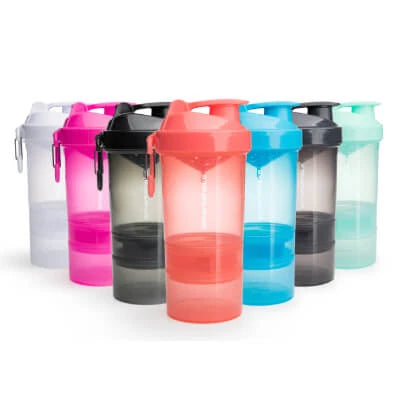 Smartshake Original2Go 600 ml i flera färger, en stilren shaker med smarta förvaringsfack och karbinhake., bild 1 av 5