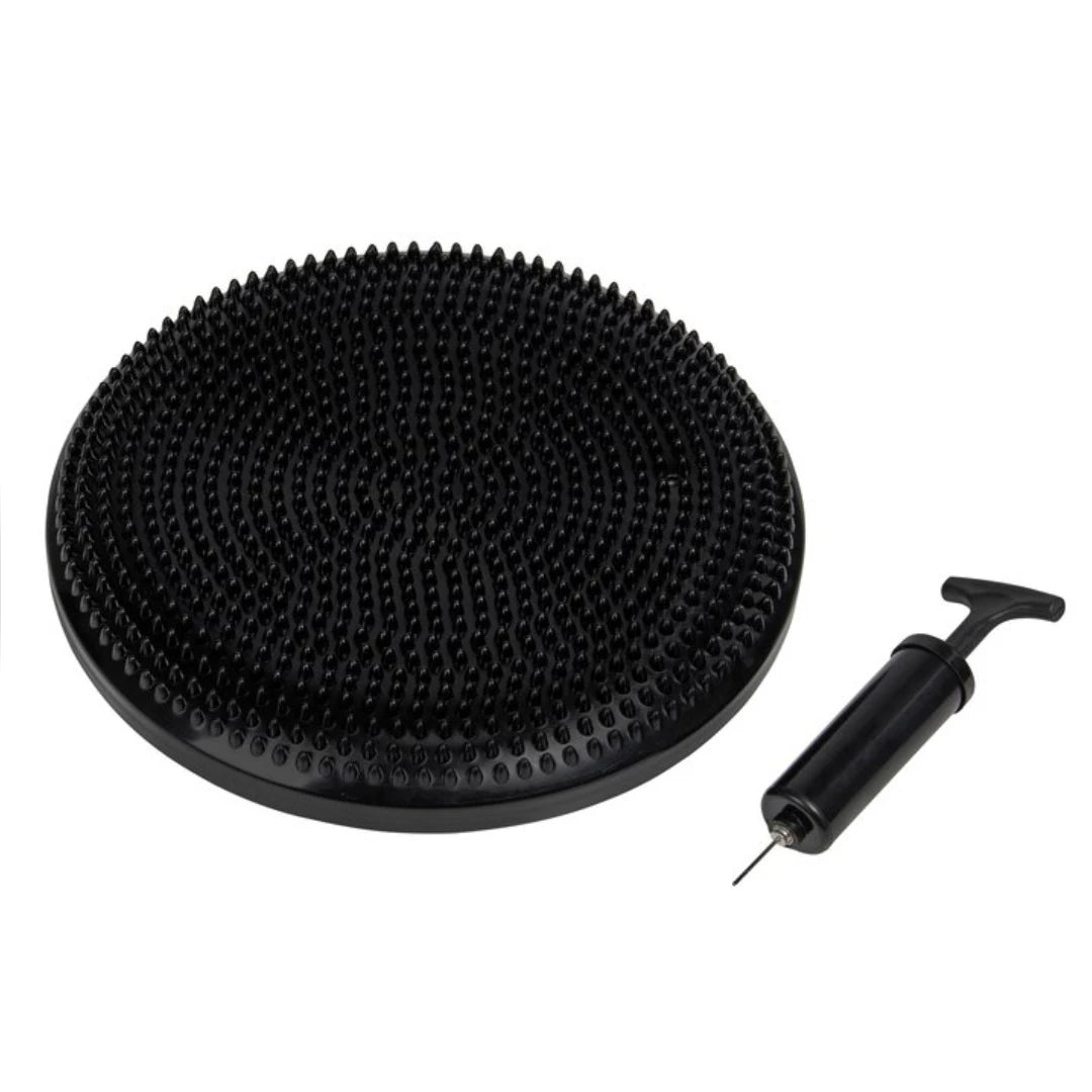 Svart Virtufit Balance Cushion med piggar, komplett med pump för balans och stabiliseringsträning., bild 1 av 1