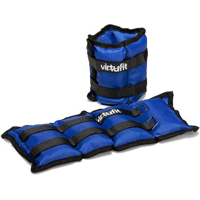 Blå Virtufit Ankle/Wrist Weights 2 x 2 kg i slitstark nylon med svarta kardborreband., bild 1 av 1
