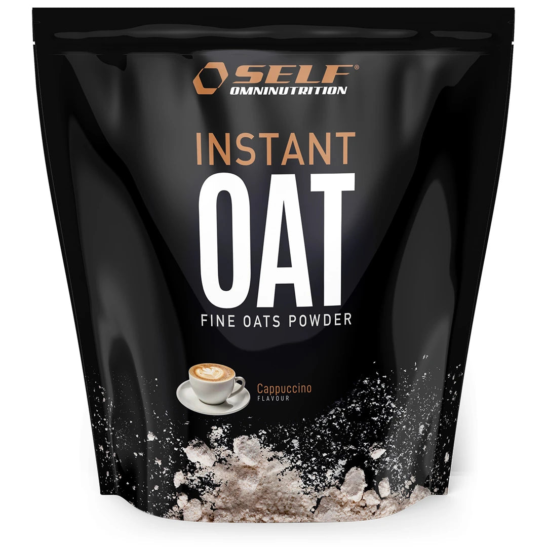 Self Omninutrition Instant Oat 1 kg havremjöl i en svart påse för smaken Cappuccino., bild 7 av 14