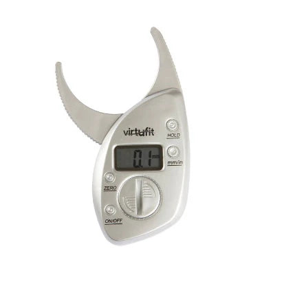Silverfärgad Virtufit Digital Fat Caliper med tydlig display för mätning av kroppsfett., bild 1 av 1