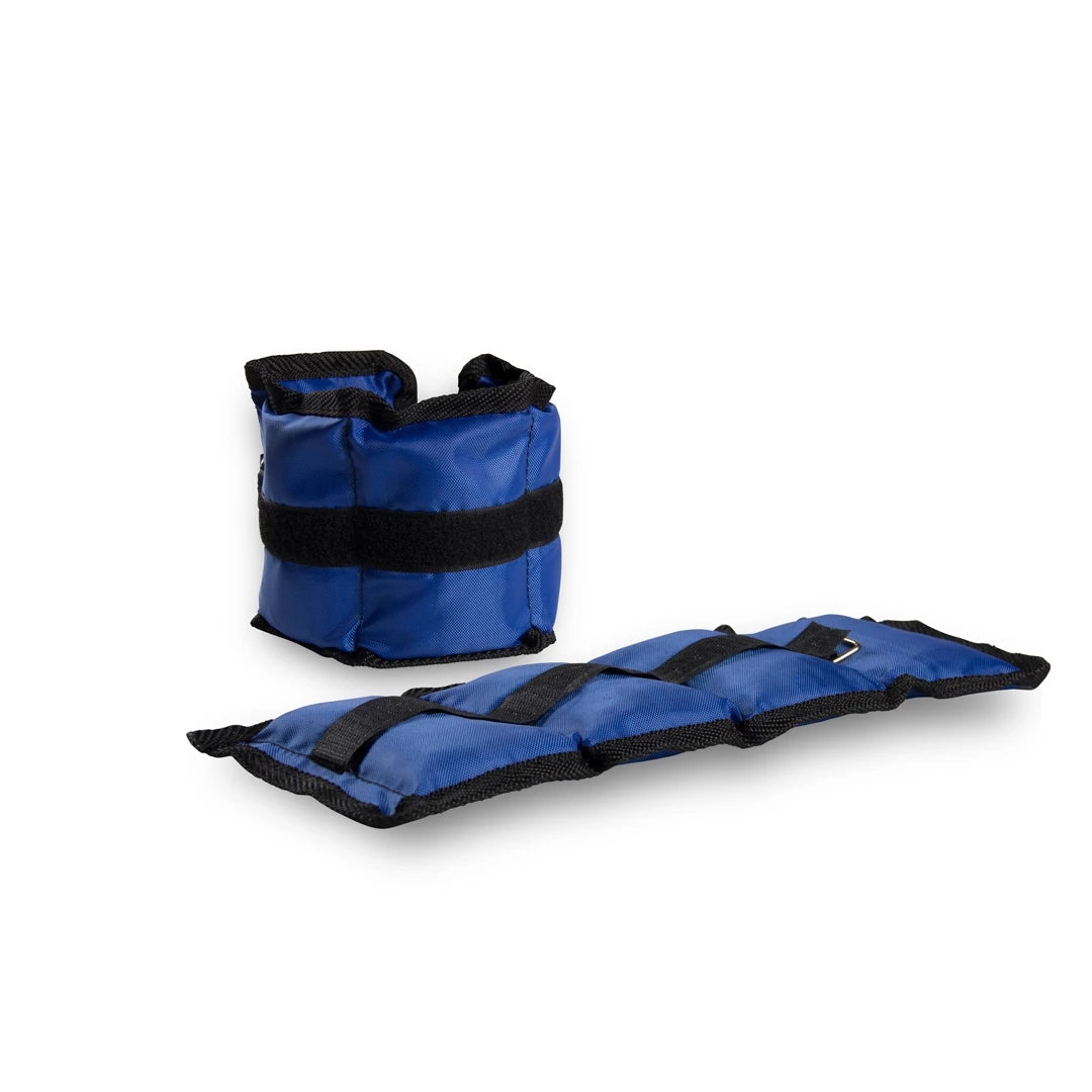 Virtufit Ankle/Wrist Weights 2 x 1 kg, blåa handleds- och fotledsvikter i slitstark nylon med svarta kardborreband., bild 1 av 1