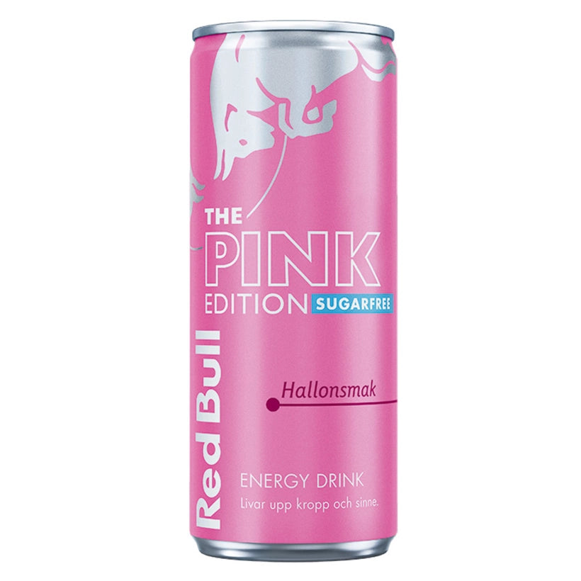 Red Bull Energidryck 250 ml i The Pink Edition Sugarfree, en rosa burk med hallonsmak., bild 8 av 15