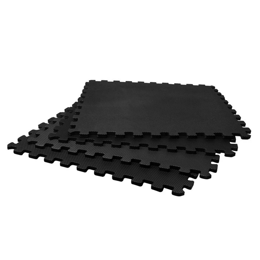 Virtufit Puzzle Mat 6 pcs är en svart pusselmatta i EVA-skum för träningsutrustning och golvskydd., bild 1 av 1